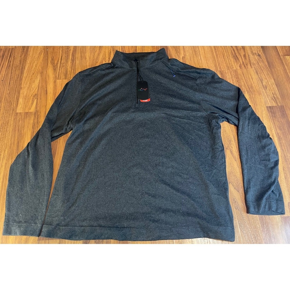 Greg Norman Mens XL 1/4 Zip Pullover Gray Performance Golf Shirt NWT G7F24XTK396